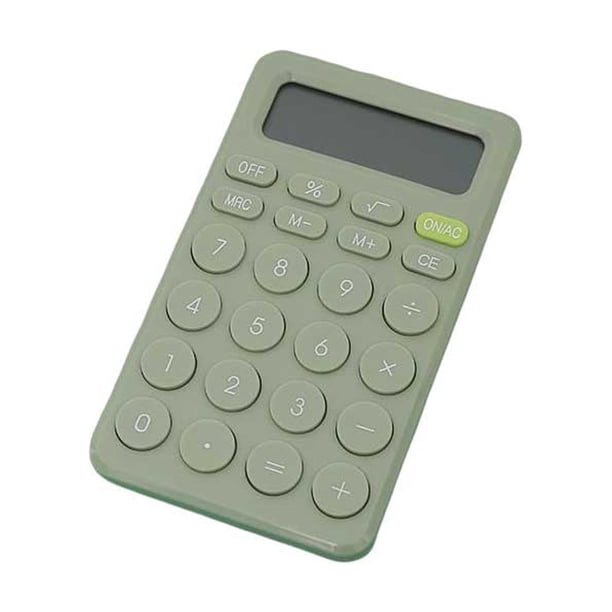 Tholdsy Calculadora ABS para niños, portátil, reutilizable, alimentada por batería, herramienta de calculadoras de contabilidad de negocios Juegos de teclado y mouse para computadora Verde
