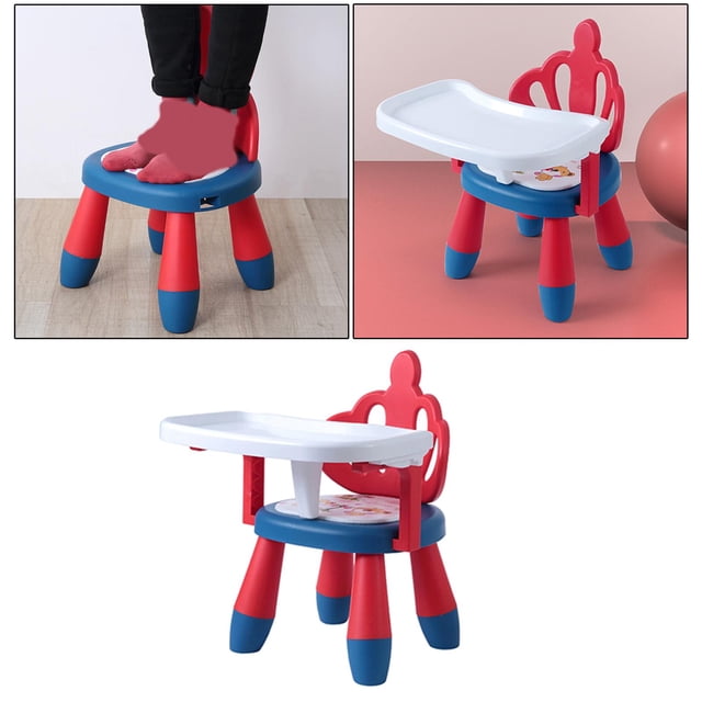 Silla de alimentación Yotijar compacta para bebé de comedor Rojo Azul