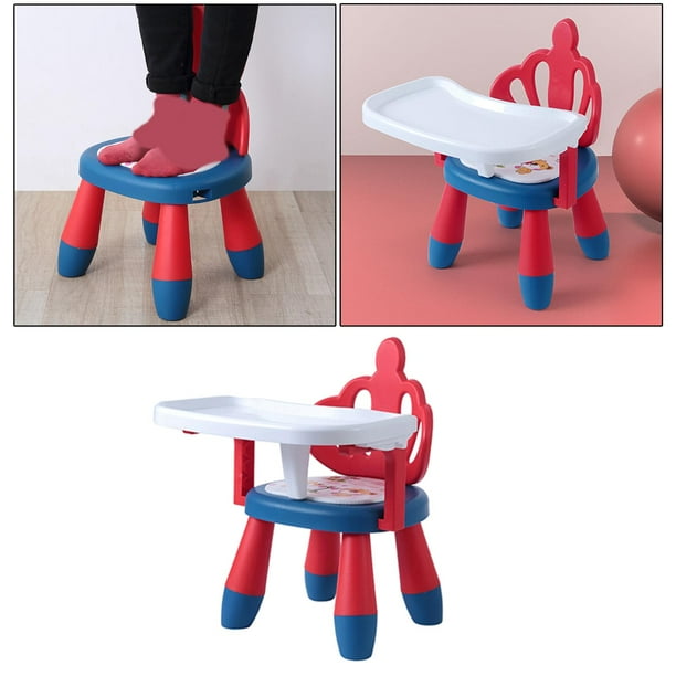 Silla de alimentación Yotijar compacta para bebé de comedor Rojo Azul