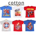 thumbnail image 2 of 2024 Camiseta de algodón para niño, ropa de verano de manga corta para niños, de algodón, para bebés, Spiderman McQueen, moda de 2 a 14 años, 2 of 5