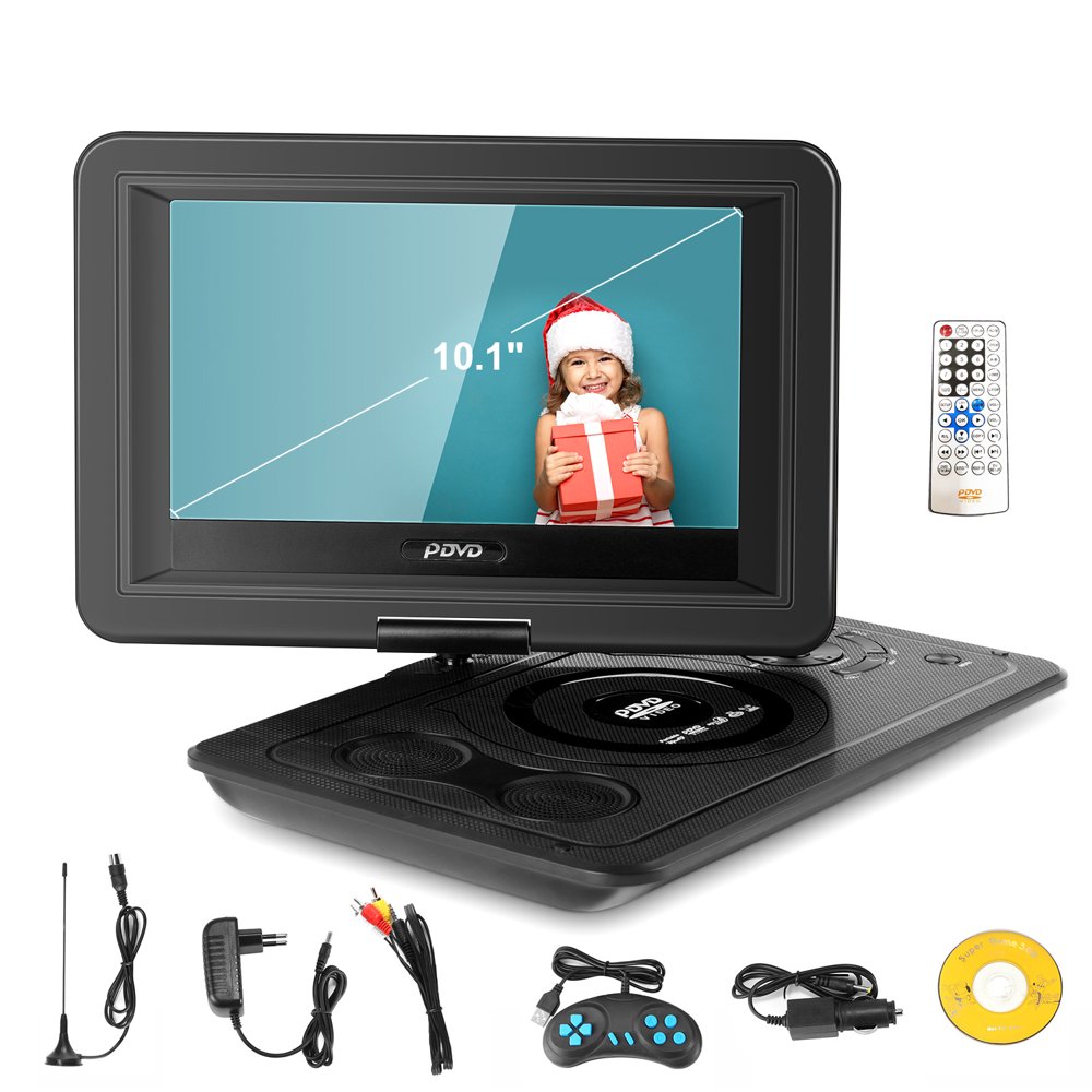13.9" Portable DVD Player for Car, Doosl 10.1" HD DVD Player Swivel