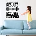 thumbnail image 4 of Gym Wall Decal You Can Have Results Or Excuses Not Both Gym Inspirational Wall Sticker Quote Motivational Art Decoration Wall Decals Gym Wall Quote, 4 of 6