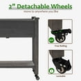 Raised Garden Bed, Outdoor Wood Elevated Planter Box Kit on Wheels with