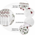 thumbnail image 6 of Red Roses Waterproof Fabric Shower Curtain,Spring Floral Summer Botanical Weeping Waterproof Fabric Shower Curtain for Bathroom Curtains Bathtubs Hotel Shower Curtains with 12 Hooks Stall 54x78in, 6 of 8