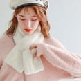 thumbnail image 4 of Zhaomeidaxi Women’s Winter Fake Faux Fur Loophole Scarf Rectangle Furry Wrap Warm Soft Cozy Warming Scarf for Outdoor, 4 of 6