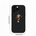 thumbnail image 3 of iPhone 15 Pro Case - Lightweight Yellowing Resistant with Dynamic Soccer Player Design Number 10 Jersey Black Background, 3 of 6