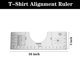 thumbnail image 4 of Regla de alineación de camisetas, regla artesanal, herramienta de medición de camisetas acrílicas, transparente para hacer un diseño de centro de moda, 4 of 7