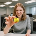 thumbnail image 4 of Mini Cheese Squishies, Squishies Stress Ball, Sensory Cube, Desk Fidget, Office Use, Holiday Gifting, Yellow, 1 Pc, 4 of 5