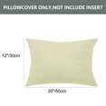 thumbnail image 3 of Unique Bargains Woven Stripe Decorative Throw Pillow Cover Green and White 12" x 20", 3 of 7