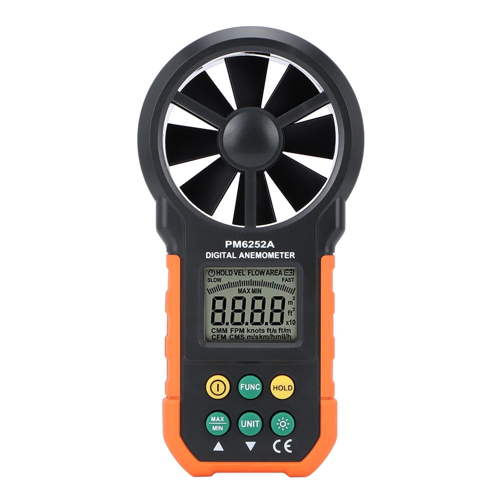PM6252A Hand Held Digital Anemometer Wind Speed Meter Gauge Wind Air ...