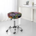 thumbnail image 7 of Goofa Vintage Floral Printed Stool Covers Round, Waterproof Round Bar Stool Covers Anti-Slip Round Bar Stool Seat Cover with Elastic Bands Durable -12 inch, 7 of 7