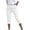 White, variant on RQYYD Women's High Waisted Slim Fit Capri Pants with Pockets Stretch Trousers for Office Business Casual