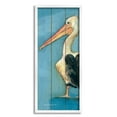thumbnail image 5 of Stupell Industries Pelican Bird Over Blue Planked Pattern Animal Painting, 10 x 24, Design by Stephanie Workman Marrott, 5 of 5