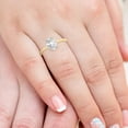 thumbnail image 4 of 14K Yellow Gold Oval Shape Lab Grown Diamond Basket Split Shank Solitaire Engagement Ring - 3 Carat (Ring Size: 6), 4 of 5