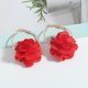 thumbnail image 5 of Bohemian lightweight large fabric flower earrings handmade charming petal earrings, 5 of 5