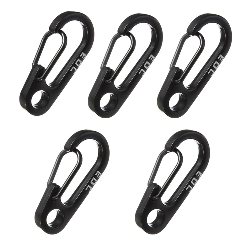 5 Pcs Mini EDC Outdoor Carabiner Snap Spring Clips Hook Survival Keychain Tool 