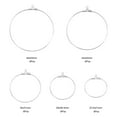thumbnail image 3 of 1box 20pcs 5 Size 304 Stainless Steel Pendants Hoop Earring Findings Ring Silver 23.5~49x21~45x1.5~1.8mm Hole: 1mm 21 Gauge Inner Size: 20~42.5x21.5~44mm Pin: 0.7mm Silver, 3 of 6