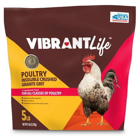 Vibrant Life Poultry Granite Grit Feed, 5 lbs (Farmers Best Poultry Feed)
