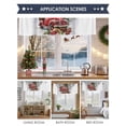 thumbnail image 6 of Valance Curtains for Kitchen Windows Xmas Tree Farm Red Truck DogRod Pocket Valance Winter Holly Berries White SnowflakesShort Window Curtain Topper for Bedroom Living Room Bathroom 42x12in, 6 of 7