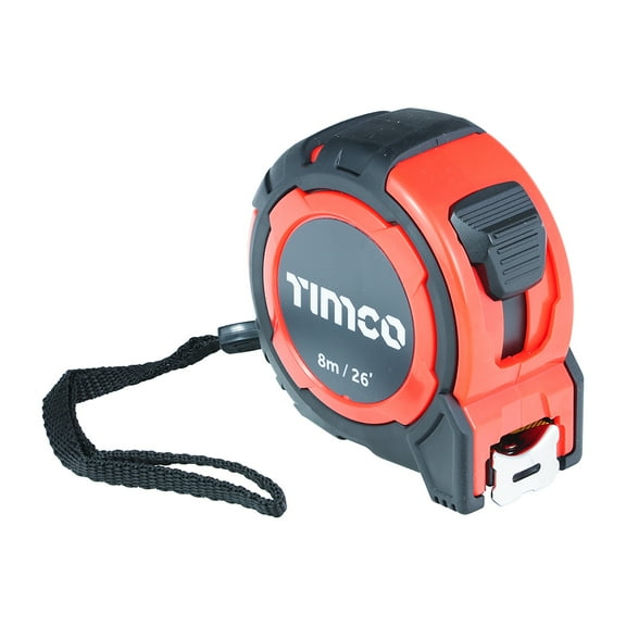 Timco - Tape Measure (Size 8m/26ft x 25mm - 1 Each)