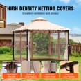 thumbnail image 5 of Patio Gazebo for 6-8 Person, 10 x 10 FT Backyard Gazebo, with Mosquito Netting, Metal Frame, and PU Coated 180G Polyester, Outdoor Canopy Shelter for Patio, Backyard, Lawn, Garden, Deck, 5 of 11