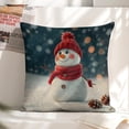 thumbnail image 6 of Cheerful Snowman Christmaslinen throw pillowcase decoration pillowcase gifting preferred 20x20 inch cushion cover 4 sets sofa pillowcase sofa bedroom living room car, 6 of 8