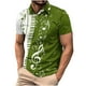 thumbnail image 1 of Camisas de Manga Larga para Hombres Impresos Girar Hacia Abajo Botones de Cuello Lateral Dividido, Casual Blusa de Manga Corta, 1 of 5