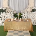 thumbnail image 2 of GFDYREE Sequin Tablecloth, Wedding, Sweetheart, Christmas Tree, Rectangular, 90"x 156", Light Gold, 2 of 5