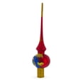 thumbnail image 2 of Holy Family Nativity Scene on Red Glass Christmas Tree Topper 11 Inches, 2 of 5
