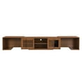 thumbnail image 5 of Demi Bonn 54" Modern Cat Litter Box Enclosure TV Stand with Sliding Door and Extendable Table, Multi-Functional Wood Cat House for Indoor Cats, Walnut, 5 of 9