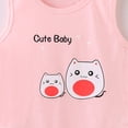 thumbnail image 4 of Fengactive Unisex Baby Sleeveless Tank Triangle Bodysuit Cute Print Soft Cotton Round Neck Snap Crotch Summer Infant Romper Onesie, 4 of 5