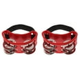 thumbnail image 2 of 2pcs Foot Tambourine Percussion Musical Instrument with Metal Bell Children Red, 2 of 8