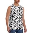 thumbnail image 2 of Balery Cute Panda Face Camisetas sin mangas para hombre, absorbe la humedad y protege contra el mal olor.-3X-Large, 2 of 7