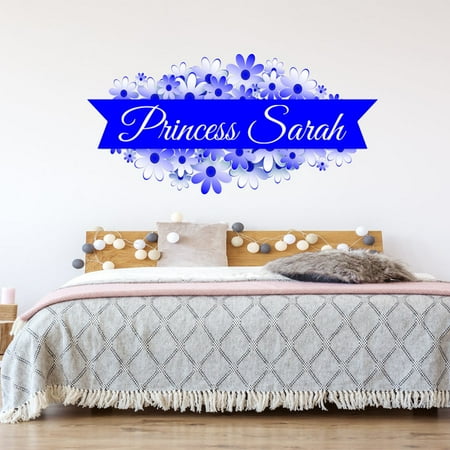 Vwaq Custom Flower Name Wall Decal Customized Name Decals For