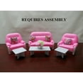thumbnail image 3 of Gloria Living Room Dollhouse Furniture Set for 11.5" Dolls, Includes Love Seat, Sofas, Coffee Table, 3 of 7