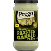 Prego Creamy Roasted Garlic Pesto Pasta Sauce, 14.5 oz Jar