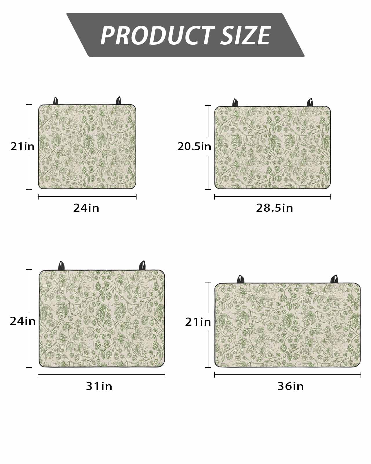 Stove Top Covers for Electric Stove, Sage Green Flowers Glass Stovetop Cover Protector, Rustic Pastoral Botanical Floral Leaf Induction Cooktop Protector Oven Mat for Kitchen Countertop 24"x21"