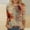 Multicolor2, variant on Plus Size Tops Women Shirts 3/4 Sleeve Flowers Tops Crew Neck Casual Blouses Multicolor M
