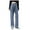 Dark Blue, variant on Brilliant Pull On Jeans for Women Stretch Womens Straight Leg Jeans Women's Casual Pants Hight Waist Distressed Straight Denim Jeans Vintage Trouser Clearance Clothes under $5.00