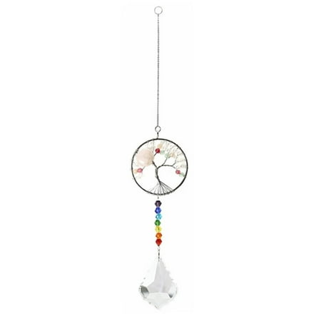 

Jlong Crystal Windbell Colorful Life Tree Crystal Pendant Pendant Color Beads Pendant Gifted - Colorful Tree