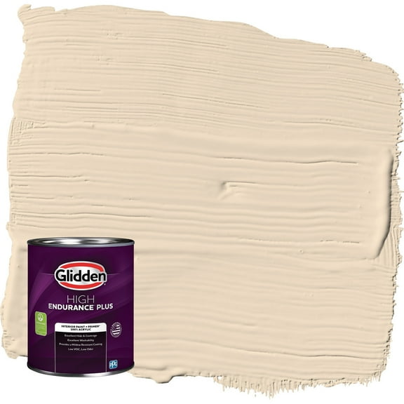 Glidden HEP Antique Parchment / Beige Flat Interior Paint with Primer, 1 Quart
