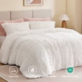 thumbnail image 6 of Home Essence Apartment Leena Shaggy Faux Fur Comforter Set, King/Cal King, Ivory, 6 of 12