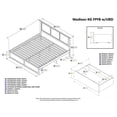 thumbnail image 4 of Leo & Lacey Madison King Wood Platform Bed & Storage Drawers in Walnut, 4 of 4