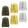 thumbnail image 4 of CIMAXIC 6pcs Sewing Thimbles Finger Protector DIY Sewing Tools Fingertip Thimbles,0.94"X0.71"X0.55", 4 of 5