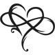 thumbnail image 1 of 55*46CM Infinity Heart Wall Decor Metal Wall Art, Iron Art Decoration Gift, Eternal Love Wall Sculpture for Home Bedroom Living Room, 1 of 5