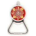 thumbnail image 1 of Ojos rojo oscuro Mexico totems antigua civilización dibujo Acero inoxidable Metal cerveza tapa sacacorchos, 1 of 3