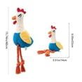 thumbnail image 3 of BESTSKY 2 in 1 Plush Chicken Dog Toy with Rubber Squeaker, Interactive Rope Legs for Small and Medium Dogs, Multicolor Tug and Fetch Chew Rooster Toy, 3 of 7