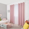 thumbnail image 4 of Deconovo Silver Printed Blackout Curtains - 2 Panels, Wave Dots Pattern, Grommet Top, 42"x95", Thermal Insulated Drapes for Bedroom & Living Room, Coral Pink, 4 of 8