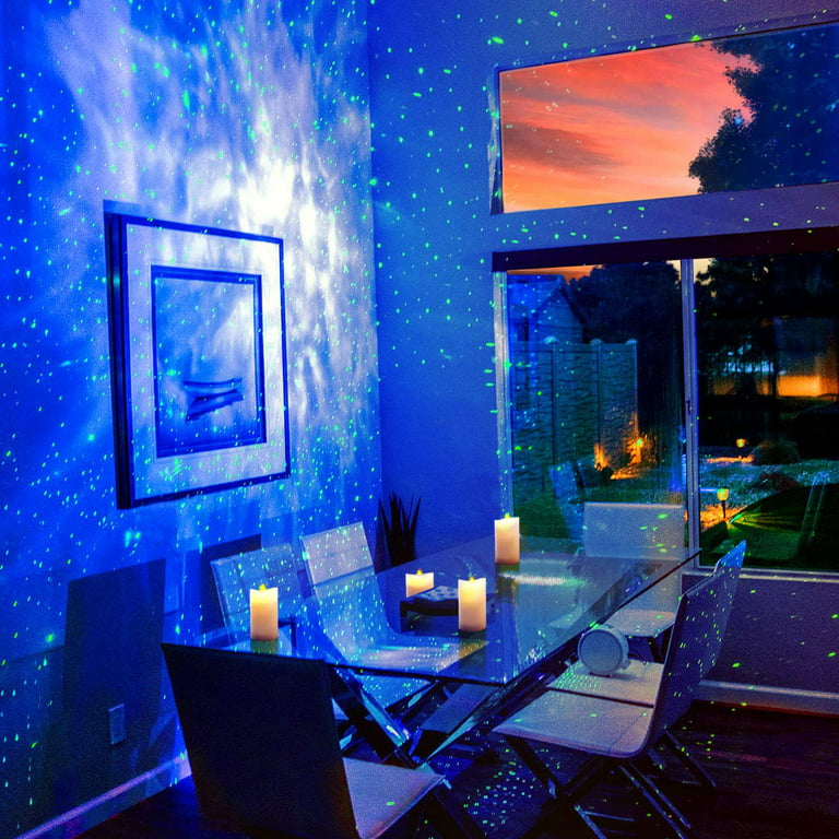 BlissLights Sky Lite - LED Laser Star Projector, Galaxy Lighting, Nebula  Lamp for Gaming Room, Home Theater, Bedroom Night Light, or Mood Ambiance  (Green, Blue) 
