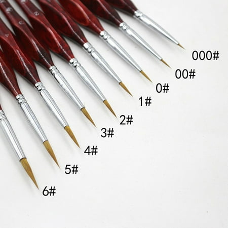 Professional Sable Hair Ink Brush Paint Art Brushes for Drawing Gouache Oil Painting Brush Art Supplies Red pole number
